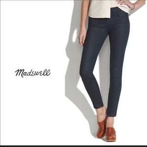 Madewell lakestorm skinny Coated ankle jeans